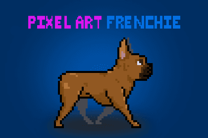 Pixel art french bulldog with animation controller! Fawn Coat