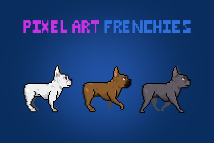 Pixel art french bulldogs with animation controller!